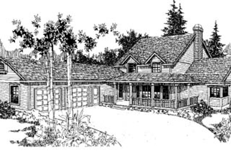 Home Plan - Farmhouse Exterior - Front Elevation Plan #60-120