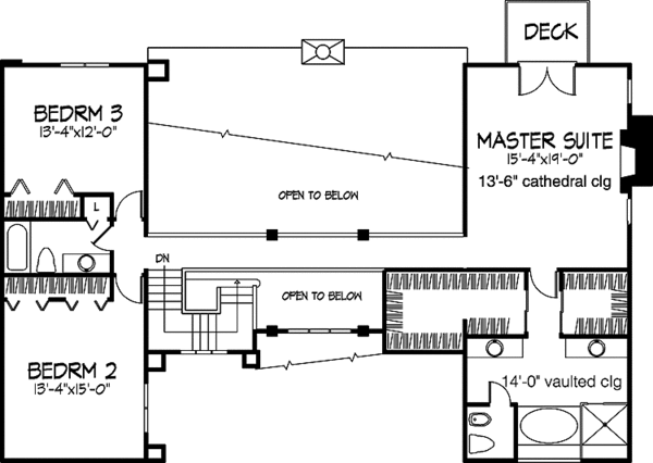 Dream House Plan - Traditional Floor Plan - Upper Floor Plan #320-857