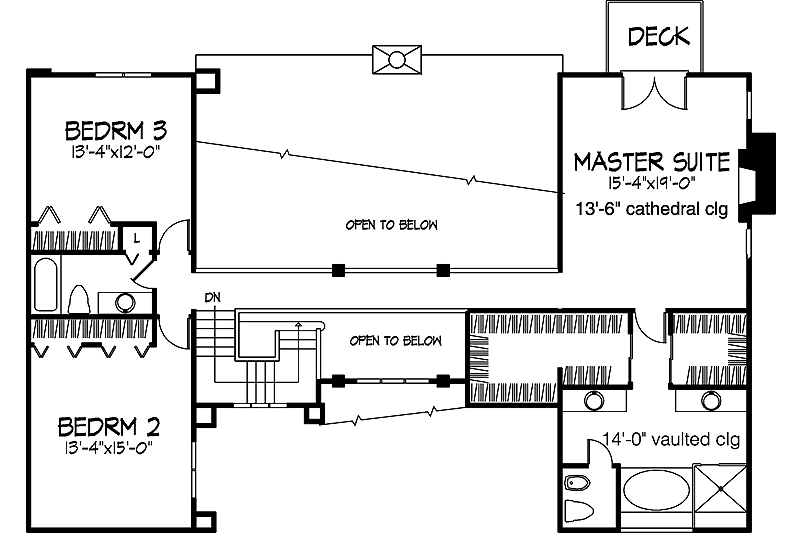 Home Plan - Floor Plan - Upper Floor for Traditional House Plan #320-857 - 4 bed, 3.5 bath