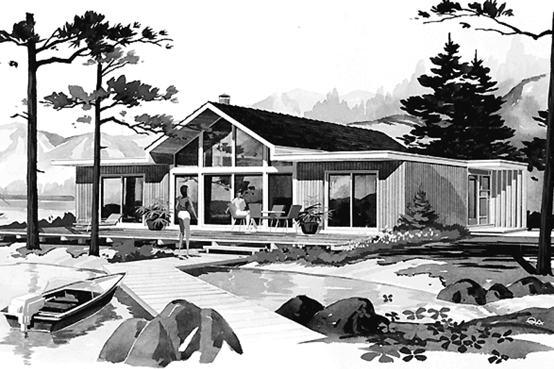 House Blueprint - Contemporary Exterior - Front Elevation Plan #72-627
