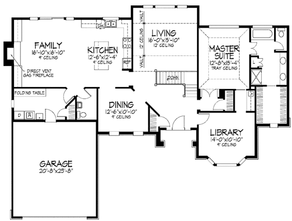 House Design - Country Floor Plan - Main Floor Plan #51-700
