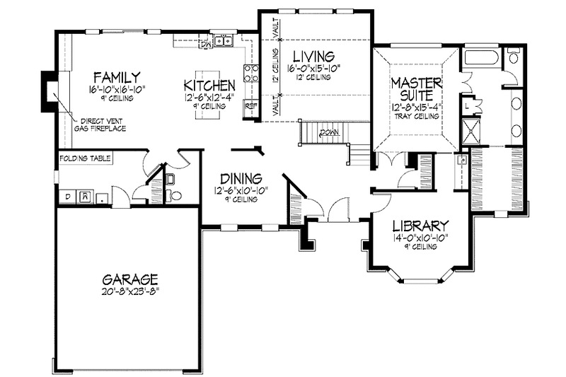 Home Plan - Floor Plan - Main Floor for Country House Plan #51-700 - 3 bed, 1.5 bath