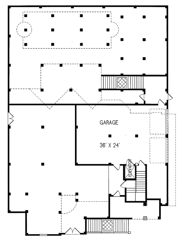 House Design - Mediterranean Floor Plan - Lower Floor Plan #76-126
