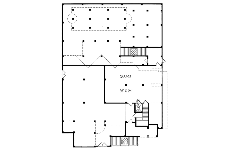 House Plan Design - Floor Plan - Lower Floor for Mediterranean House Plan #76-126 - 3 bed, 3.5 bath