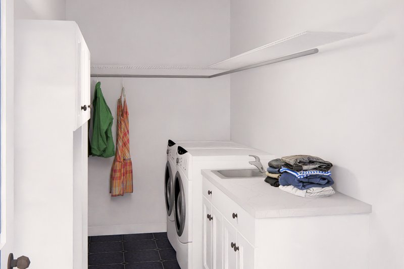 Architectural House Design - Interior - Laundry for Farmhouse House Plan #513-2254 - 4 bed, 3 bath