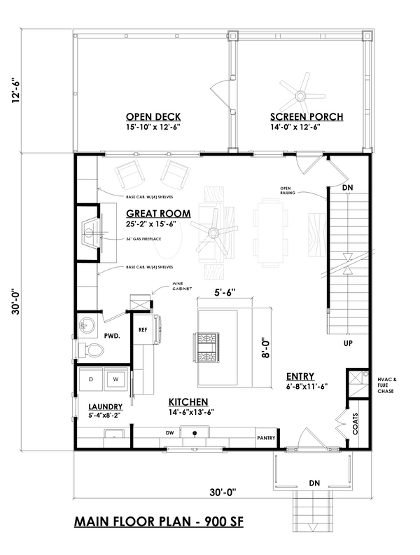 Dream House Plan - Farmhouse Floor Plan - Main Floor Plan #30-351