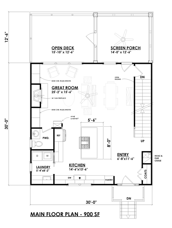 Farmhouse Floor Plan - Main Floor Plan #30-351