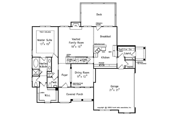 Floor Plan - Main Floor for European House Plan #927-360 - 3 bed, 2.5 bath