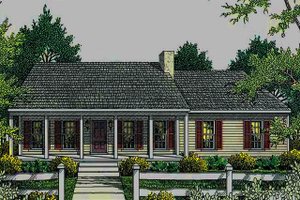 Country Exterior - Front Elevation Plan #406-132