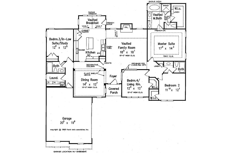 Home Plan - Floor Plan - Main Floor for Mediterranean House Plan #927-86 - 4 bed, 3 bath