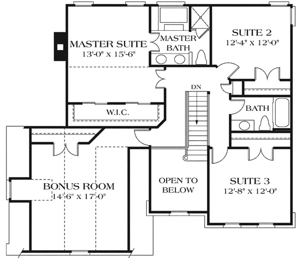 Dream House Plan - Mediterranean Floor Plan - Upper Floor Plan #453-430