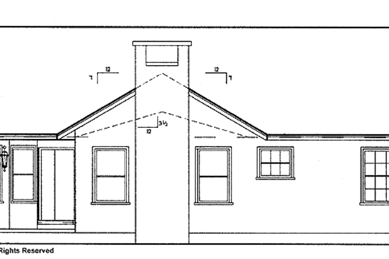 Dream House Plan - Exterior - Rear Elevation for Country House Plan #417-585 - 3 bed, 2 bath