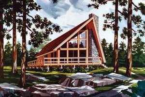 Home Plan - Exterior - Front Elevation Plan #456-60