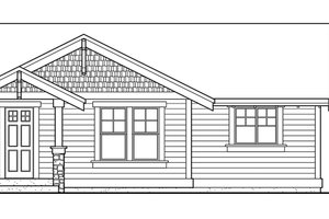 Exterior - Front Elevation 3 for Craftsman House Plan #132-525 - 2 bed, 1 bath
