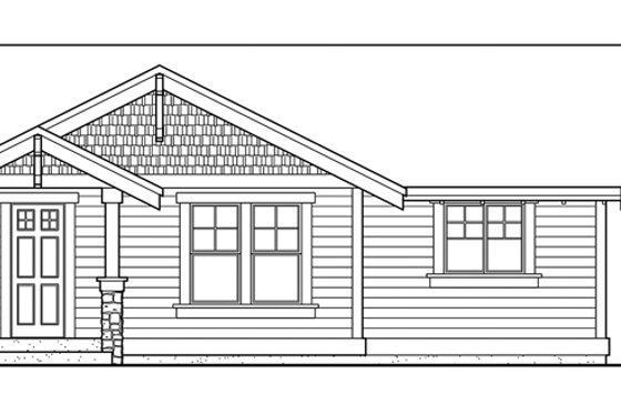 Exterior - Front Elevation 3 for Craftsman House Plan #132-525 - 2 bed, 1 bath