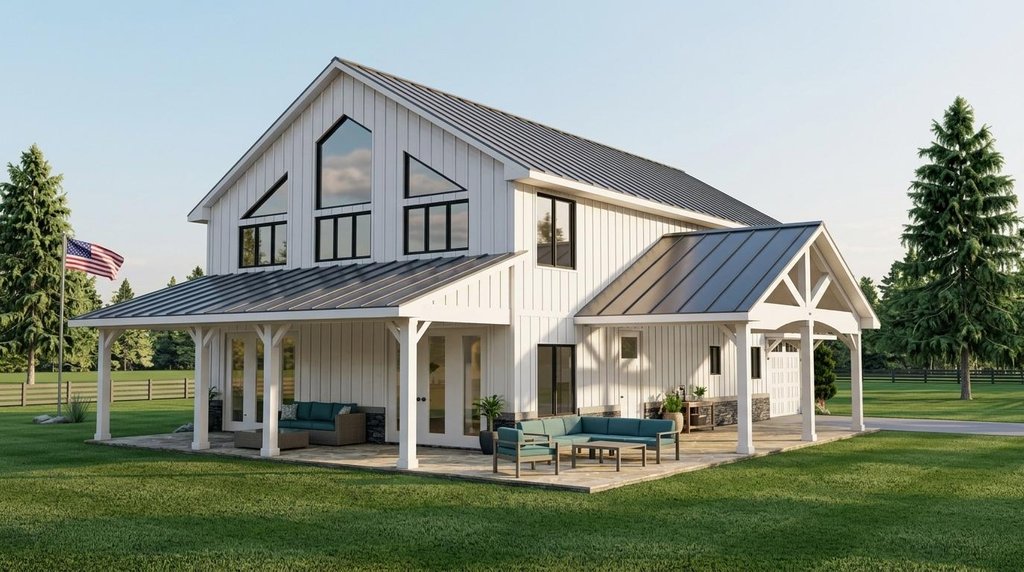 Exterior - Front Elevation 2 for Farmhouse House Plan #1064-212 - 3 bed, 2.5 bath