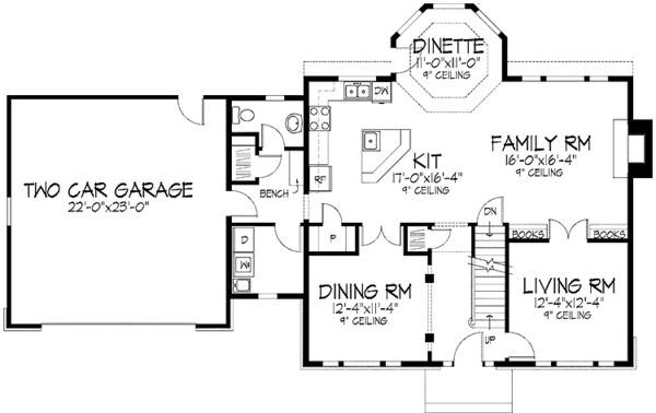House Plan Design - Traditional Floor Plan - Main Floor Plan #51-767