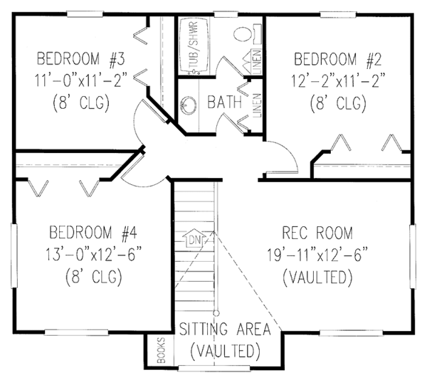 House Design - Victorian Floor Plan - Upper Floor Plan #11-265