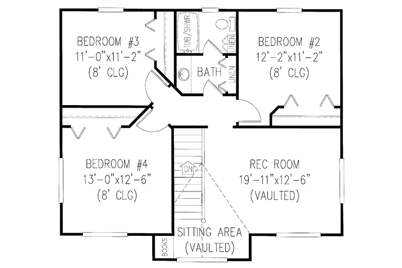 Home Plan - Floor Plan - Upper Floor for Victorian House Plan #11-265 - 4 bed, 2.5 bath