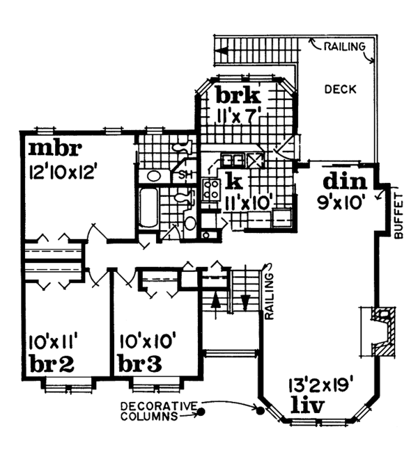 Home Plan - Contemporary Floor Plan - Main Floor Plan #47-736