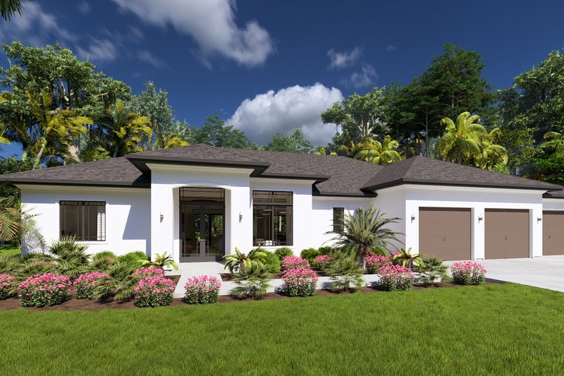 Home Plan - Contemporary Exterior - Front Elevation Plan #1069-42