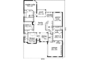 European Style House Plan - 3 Beds 3 Baths 2542 Sq/Ft Plan #84-484 
