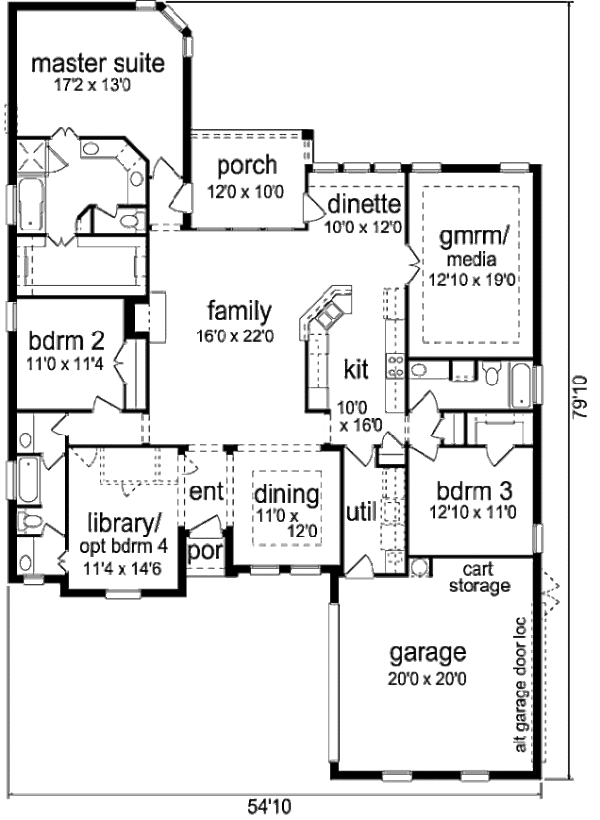 European Floor Plan - Main Floor Plan #84-484