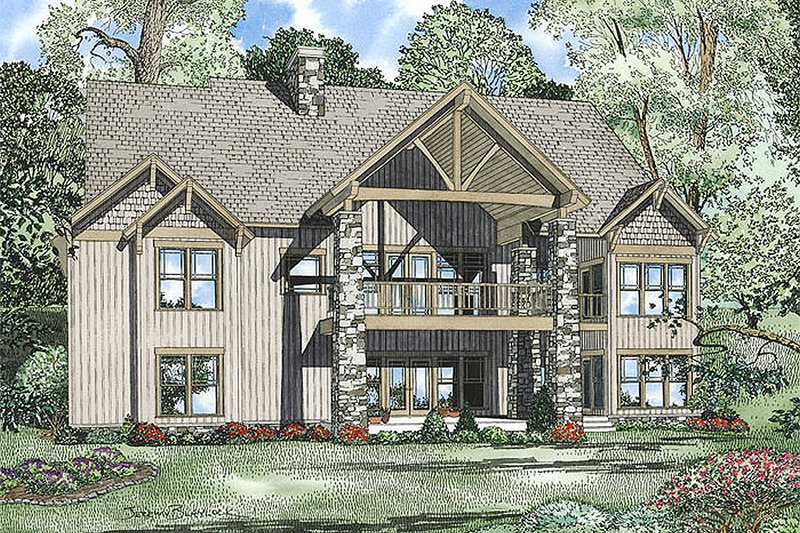 Home Plan - Exterior - Rear Elevation for Craftsman House Plan #17-2375 - 6 bed, 4.5 bath