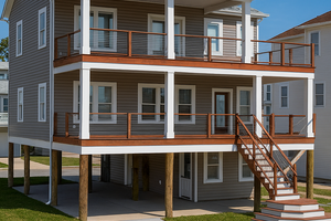 Exterior - Front Elevation 3 for Beach House Plan #1115-8 - 3 bed, 2.5 bath