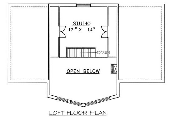 Floor Plan - Upper Floor for Contemporary House Plan #117-521 - 3 bed, 2.5 bath