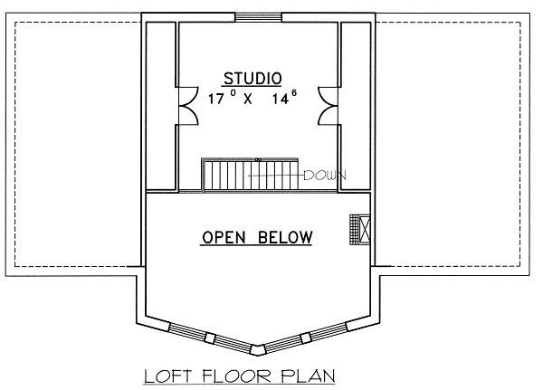 Contemporary Floor Plan - Upper Floor Plan #117-521