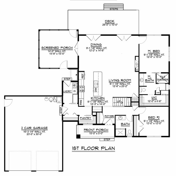 Prairie Floor Plan - Main Floor Plan #1064-169