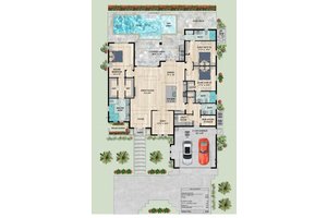 Floor Plan - Main Floor for Contemporary House Plan #548-36 - 3 bed, 3.5 bath