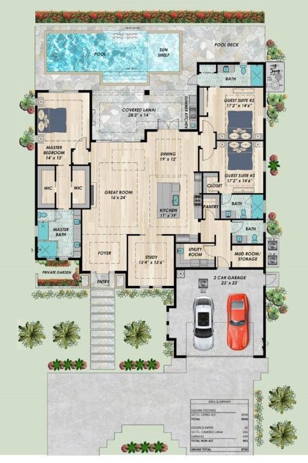 Contemporary Floor Plan - Main Floor Plan #548-36