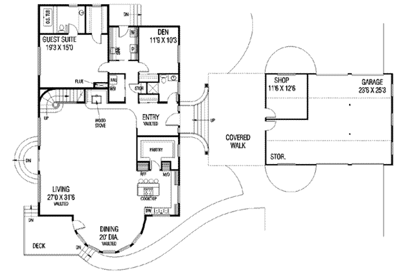 House Plan Design - Floor Plan - Main Floor for Country House Plan #60-564 - 3 bed, 3 bath