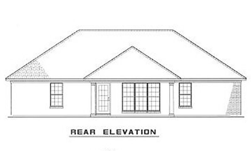 Home Plan - Exterior - Rear Elevation for Contemporary House Plan #17-2891 - 3 bed, 2 bath