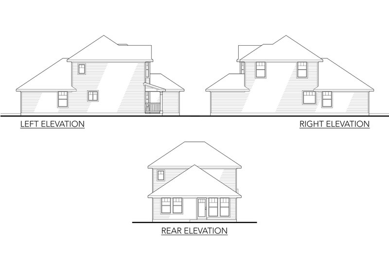 Architectural House Design - Exterior - Other Elevation for Traditional House Plan #80-107 - 4 bed, 2 bath