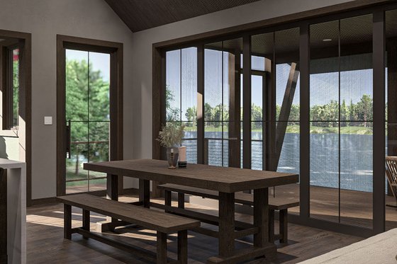 Interior - Dining Room for Farmhouse House Plan #455-583 - 2 bed, 2 bath