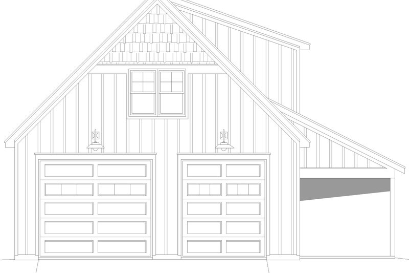 House Design - Exterior - Front Elevation 3 for Southern House Plan #932-1186 - 1 bed, 1.5 bath