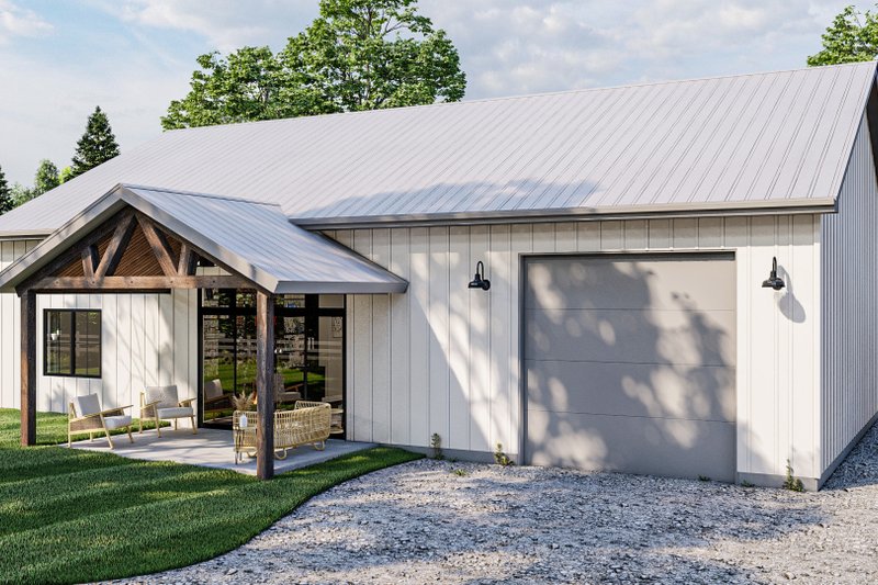 House Design - Exterior - Other Elevation for Barndominium House Plan #455-259 - 2 bed, 1 bath