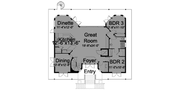 Country Floor Plan - Upper Floor Plan #115-136