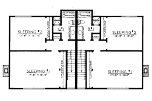 Floor Plan - Upper Floor for Traditional House Plan #303-278 - 2 bed, 1.5 bath
