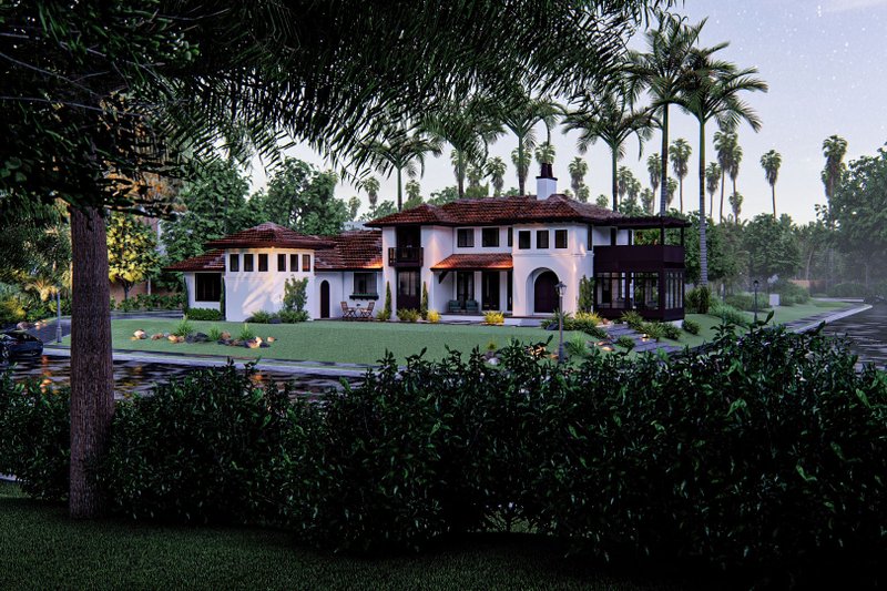 Home Plan - Exterior - Other Elevation 3 for Mediterranean House Plan #455-555 - 4 bed, 3.5 bath