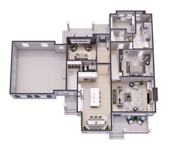 Farmhouse Floor Plan - Upper Floor Plan #51-1273