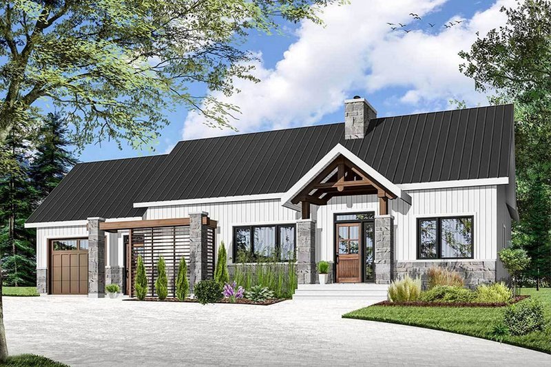 Dream House Plan - Ranch Exterior - Front Elevation Plan #23-2637