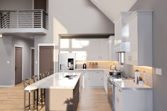 Interior - Kitchen 1 for Country House Plan #932-54 - 2 bed, 2 bath