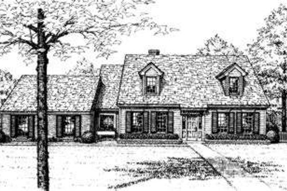 Exterior - Front Elevation for Colonial House Plan #310-119 - 4 bed, 2.5 bath