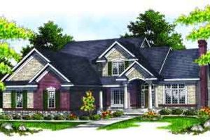 Colonial Exterior - Front Elevation Plan #70-627