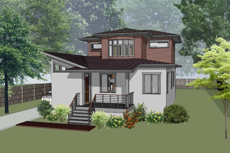 Home Plan - Modern Exterior - Front Elevation Plan #79-302