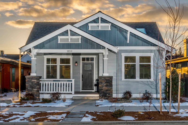 House Blueprint - Exterior - Front Elevation 3 for Craftsman House Plan #895-99 - 3 bed, 2 bath
